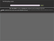 Tablet Screenshot of forfairplay.com
